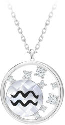 Preciosa Ezüst nyaklánc cseh kristállyal Vízöntő Sparkling Zodiac 6150 82 (lánc, medál)