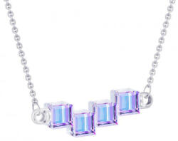 Preciosa Crystal Cubes ezüst nyaklánc kristályokkal 6062 43