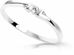 Cutie Diamonds Minimalistafehér arany gyűrű gyémántokkal DZ6714-3053-00-X-2 56 mm