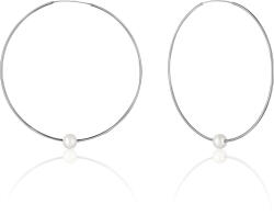 JwL Luxury Pearls Karika ezüst fülbevaló fehér igazgyönggyel JL0638