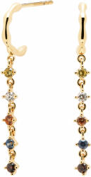 PDPAOLA Aranyozott ezüst karika fülbevaló lánccal SAGE Gold AR01-303-U - vivantis