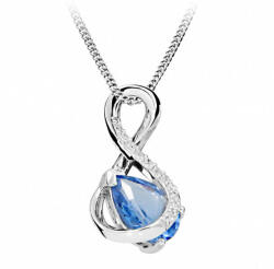 Silver Cat Divatos nyaklánc kék spinell és cirkónium kővel SC411 - vivantis