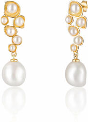 JwL Luxury Pearls Aranyozott gyöngy fülbevaló JL0655