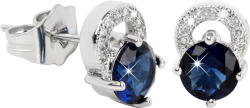Troli Csodaszép csillogó fülbevaló kék kristályokkal - vivantis