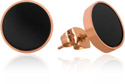 Troli Modern bronz fülbevaló fekete középpel - vivantis