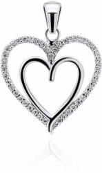 Brilio Silver Bájos ezüst szív medál cirkónium kövekkel PT13W - vivantis
