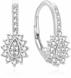 Beneto Csillogó ezüst fülbevaló cirkónium kővel AGUC2154L