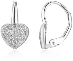 Beneto Szív alakú ezüst fülbevaló AGUC366 - vivantis