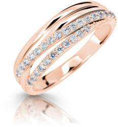 Cutie Jewellery Z6716-3352-10-X-4 lenyűgözően csillogó rózsaszín arany gyűrű 48 mm