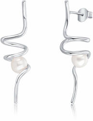 JwL Luxury Pearls Hosszú ezüst gyöngy fülbevaló JL0620 - vivantis