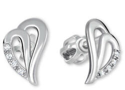 Soliter Brilio Szív alakú fehér arany fülbevaló 239 001 00738 07