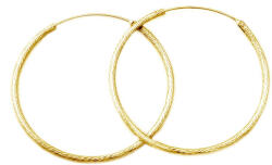Beneto Fényűző aranyozott ezüst karika fülbevaló AGUC1240/N-GOLD 4, 5 cm