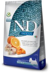 N&D N&D Ocean Grain Free Adult Mini, Cod Dovleac si Portocale, 7 Kg