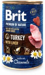Brit Brit Premium By Nature Junior cu Curcan si Ficat, 400 g
