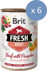 Brit 6 x Conserva Brit Fresh cu Vita si Dovleac, 400 g