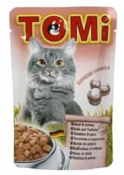 TOMI Plic Tomi Cat cu Vitel si Curcan, 100 g