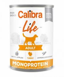 Calibra Conserva Calibra Dog Life Monoprotein cu Curcan si Mere, 400 g