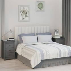 vidaXL Noptiere, 2 buc. , gri, 40x35x61, 5 cm, lemn masiv de pin (813704)