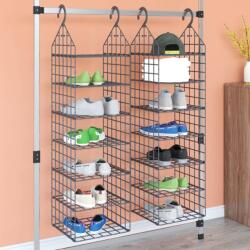 vidaXL Organizator pentru dulap suspendat, cu 7 rafturi, 2 buc (3102980)