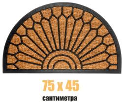  75 х 45 см полукръгла изтривалка за врата с кокосови влакна - паун (011555)