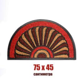  75 х 45 см полукръгла цветна изтривалка за врата с кокосови влакна - ветрило (011529)