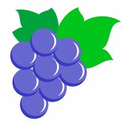 Óvodai címke, öntapadó matrica A/5 méretben 35+12 jel szőlő kék