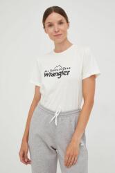 Wrangler t-shirt Atg női, bézs - bézs XS