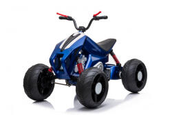 Hollicy ATV electric pentru copii Kinderauto BJ718 90W 12V cu scaun tapitat culoare Albastru