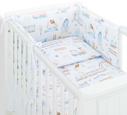 MT Textil MTT 3 részes ágyneműhuzat szett (100x135cm) - Vonatok - babylion