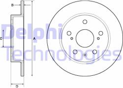 DELPHI Disc frana DELPHI BG4709C (BG4709C) - automobilus