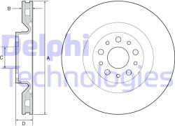 DELPHI Disc frana DELPHI BG4556 (BG4556) - automobilus