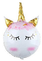 Balloons4party Balon folie figurina cap unicorn 60 cm
