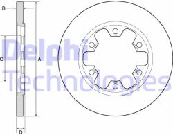 DELPHI Disc frana DELPHI BG4680C (BG4680C) - automobilus