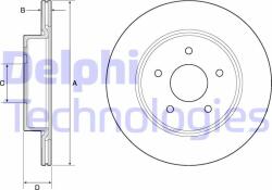 DELPHI Disc frana DELPHI BG4779C (BG4779C) - automobilus