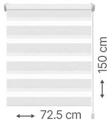 Gardinia Mini zebra roló - sávroló oldalfeszítéssel (Z720 fehér) ablakra: 72.5x150 cm (2028719)