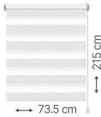 Gardinia Mini zebra roló - sávroló oldalfeszítéssel (Z720 fehér) ajtóra, ablakra: 73.5x215 cm (2020527)