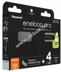 Panasonic Panasonic eneloop pro AAA Mikro akku 930mAh 4db/csomag + elemtartódoboz