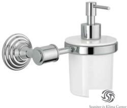 Bugnatese COMPLEMENTI Fali folyékony szappanadagoló csíkos fehér kerámiával króm színben 36804 (36804CR) - szaniteresklimacenter