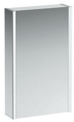 Laufen FRAME 25 Tükrös szekrény, alumínium, 1 kétoldalas tükrös ajtó, 2 LED világító elemmel, Fényes fehér H4083019001451 (H4083019001451)
