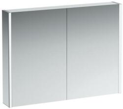Laufen FRAME 25 Tükrös szekrény, alumínium, 2 LED világító elemmel és alsó háttérvilágítással, Fényes fehér H4086539001451 (H4086539001451)