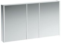 Laufen FRAME 25 Tükrös szekrény, alumínium, 3 kétoldalas tükrös ajtó, 4 LED világító elemmel, Fényes fehér H4087249001451 (H4087249001451)
