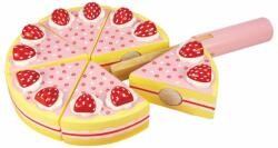 Bigjigs Toys Tort felie din lemn cu căpșuni Bucatarie copii