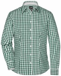 Daiber Cămașă în carouri pentru femei JN616 - Verde de pădure / albă | 2XL (JN616-1709300)