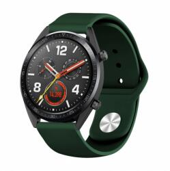 Samsung 1/2/3 20-22mm Samsung Galaxy Watch bebújtatós szilikon szíj, Szíj mérete 22 mm, Bebújtatós szíj színe Katonai zöld