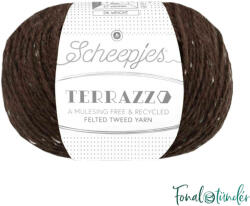 Scheepjes Terrazzo 749 Caffe Nero - kávé barna gyapjú fonal