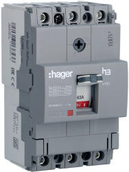 Hager HDA063L x160 TM kompakt megszakító, 3P, 63A, 18kA (HDA063L)
