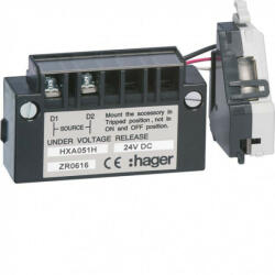 Hager HXA051H x160/250 DUVR késleltetett fesz. csökk. kioldó 24V DC (HXA051H)