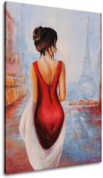 Gario Kézzel festett kép Séta az Eiffel-torony mellett Méret: 70 x 100 cm