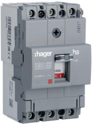 Hager HDA100L x160 TM kompakt megszakító, 3P, 100A, 18kA (HDA100L)