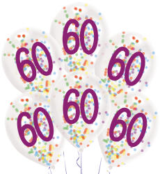 Amscan Baloane din latex cu confetti 60
